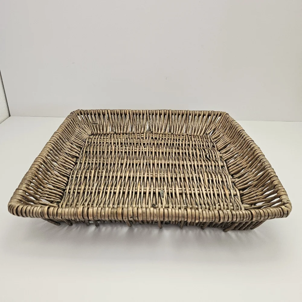 Wicker Bread Baskets Handwoven Storage Basket Bin Fruit Vegetables rustic